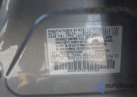 2016 Nissan Sentra S z USA, uszkodzony, nr VIN 3N1AB7APXGY332968